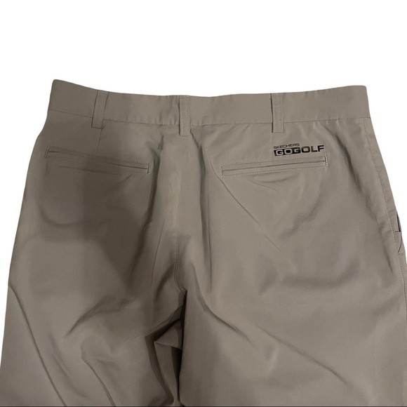 Skechers Light Grey Go Golf Nylon Performance Golf Flat Front Chino Pants - Picture 6 of 9